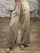 Wide Cotton Pants-2605/Beige