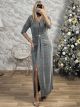 Pads Super Elastic Strass Dress/Silver