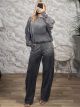 Faded Strassed Pocket Cotton Set-3015/Grey