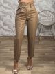 SuperHighwaist Belt Leather Pants-3206/Beige