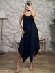 Sleeveless Asymmetrical Jumpsuit-82865/Black