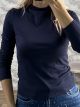Mock Neck Top-63098/Navy Blue