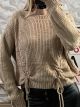 Chenille Drawstrings Top/Beige