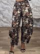 The-Leaves Barrel Pants-5144/Black