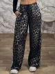 Ton-Leopard Stripes Pants-26547/Black Leopard