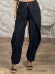 Lnd-Office Crossover Front Pants-13736/Black