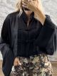 Ton-Viscose Oversized JPNS Shirt-26535/Black