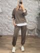 Zoz-Viscose WhiteLayer Set-7144/D.Mocca