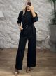 San-Suede Jumpsuit-6478/Black