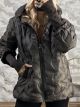 The-Long Quilted Jacket-60568/Dark Choco