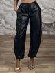 Ton-Leather Pants-50207/Black
