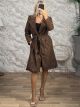The-Meander Textured Coat-9999/Chocolat