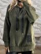 Lil-Velvet Hooded Sweatshirt-19103/Khaki