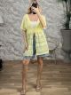 ShortSleeve Crochet Kimono/Yellow