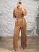 San-Suede Jumpsuit-6478/Camel