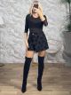 Ste-Floral Textured Skort-19713/Black