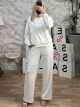 Oversized SS Details Set/White-Gold