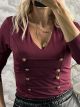 Ton-Military Top-3446/Burgundy
