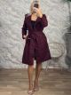 The-Meander Textured Coat-9999/Burgundy