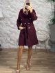 The-Fur&Buttons Coat-3449/Burgundy