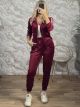 Zoz-Velvet Striped Set-105/Burgundy