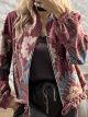 Lil-Bomber Suede Cardigan-26603/Burgundy