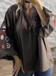 Lil-Balloon Sleeves Top-31569/Chocolat
