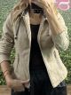 Eco Leather Jacket-63283/Beige
