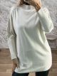 Lil-Glitter Cable Knitted Sweater-613/Vanilla