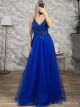 Princess Strassed Tulle Gown/Royal Blue