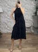 Full Ruffles Muslin Dress-58023/Black