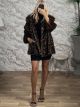The-Animal Print Furry Coat-248515/Chocolat