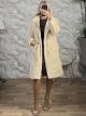 Long Soft Fur Coat Sizes-21841/Vanilla
