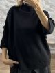 Lil-MockNeck Button Sweater-730/Black
