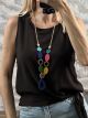 Necklace Muslin Top-2199/Chocolat