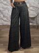 Highwaist Belt Pants-90458/Black