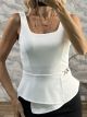 San-Elastic Crep Top-6301/White