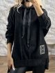 Lil-Velvet Hooded Sweatshirt-19103/Black