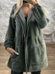 Lok-Long Hooded Cardigan-83712/Khaki