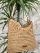 Woven Straw Tote Bag-24177/Camel