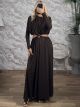 Cut Out GoldPin Maxi Dress-58192/Chocolat