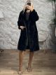 Long Soft Fur Coat Sizes-21841/Black