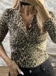 Kun-Leopard Knot Top-3380/Leopard