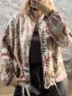 Lil-Bomber Suede Cardigan-26603/Ecru