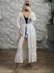 Lace&Polka Dot Kimono-12696/White