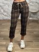 Plaid Casual Pants/Chocolat