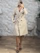 Sar-Belt & Button Coat-3055/Beige