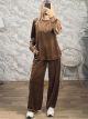 Sar-Velvet Wide Set/Camel