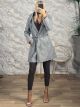 The-Hooded Belt Coat-26439/Grey