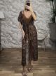 AnimalPrint Tulle Long Kimono-8379/A3